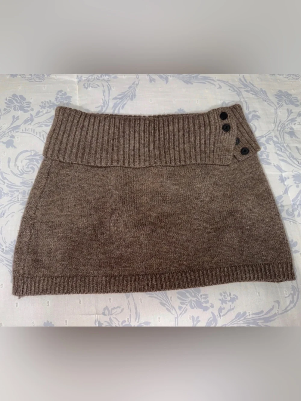 SHEIN Knit Mini Skirt in Brown